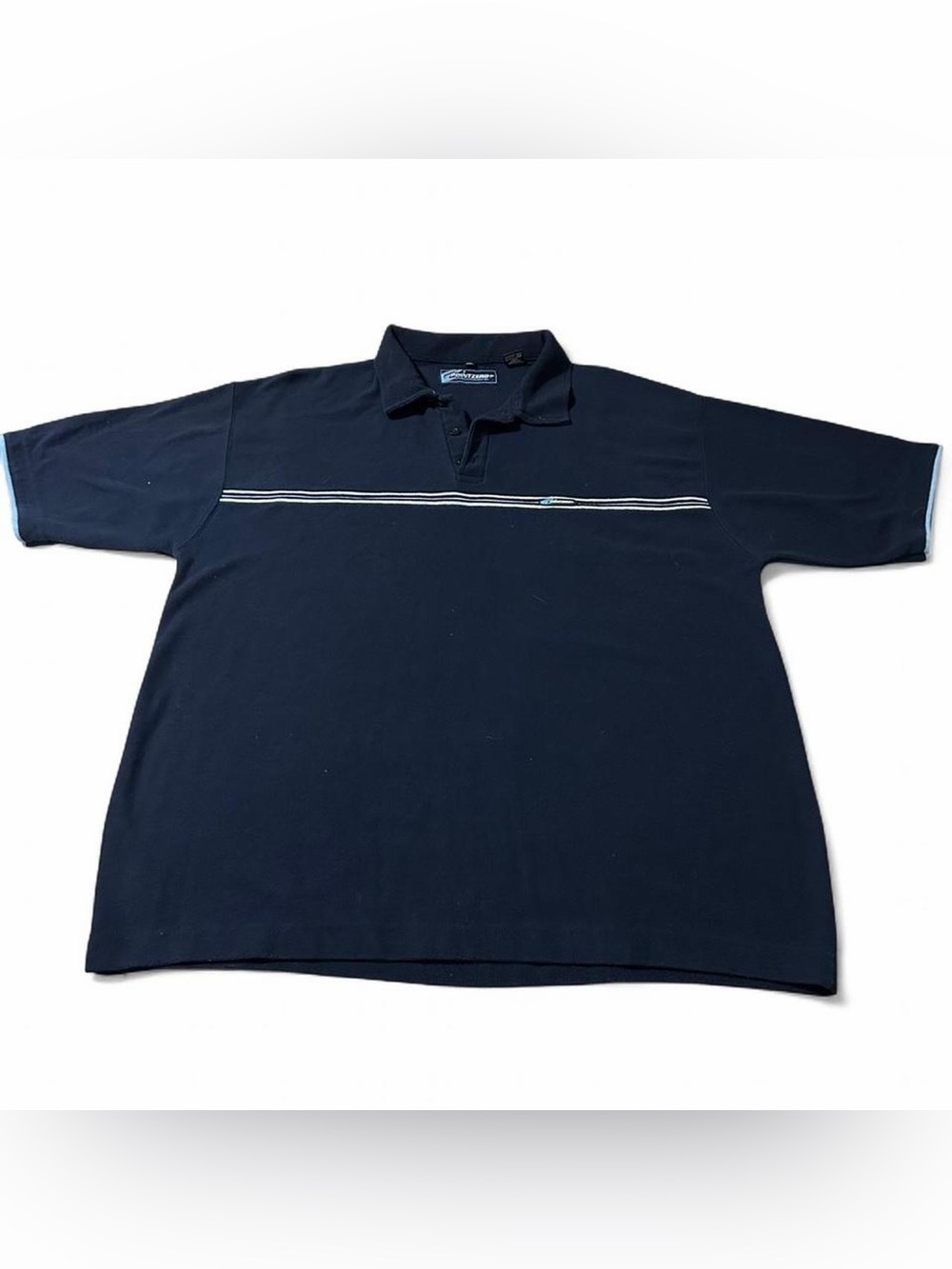 Vintage Y2K Point Zero Striped Skate Surf Polo Shirt Size XL
